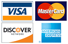 We accept all major credit cards!